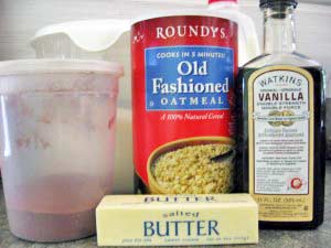 No Bake Chocolate Oatmeal Cookie Ingredients