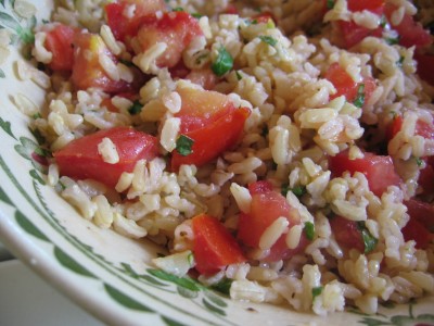 Tomato, Basil and Brown Rice Salad
