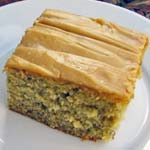Healthy Low Fat Banana Cake with Peanut Butter Frosting