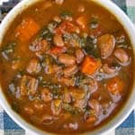 Hearty Wintertime Black-Eyed Pea Vegetable Sausage Soup