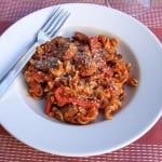 Skinny Pasta with Sausage Peppers Onions & Mushrooms