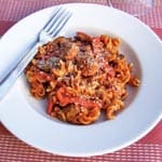 Skinny Pasta with Sausage Peppers Onions and Mushrooms