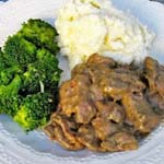 Slim Slow Cooker Beef and Mushrooms