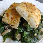 Skinny Baked Fish with Spinach & Simple Asian Sauce