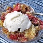 Skinny Strawberry Almond Crumble
