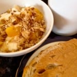 Toast & Peanut Butter and Nonfat Greek Yogurt with Peaches