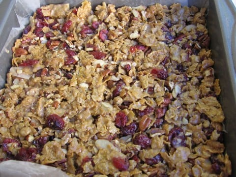 Maple Cranberry Crunch Cereal Bars2 Maple Cranberry Crunch No Bake Cereal Bars