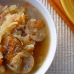 Slow Cooker Cabbage Soup with Chicken Apple Sausage