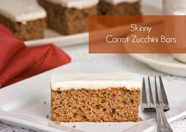 Skinny Carrot Zucchini Bars for Weight Watchers