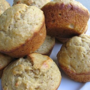 plate of muffins close up