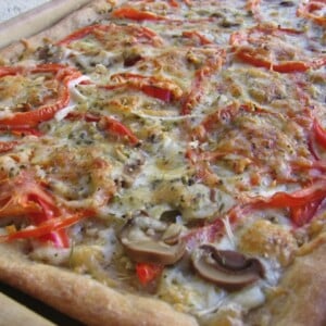 Easy Healthy 3 Cheese Garden Vegetable Pizza