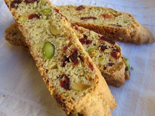 Healthy Low Fat Biscotti with Pistachios