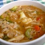 Easy Healthy Chicken Vegetable Rice Soup for Weight Watchers