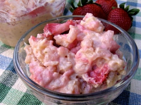 Low Fat Strawberry Rice Pudding