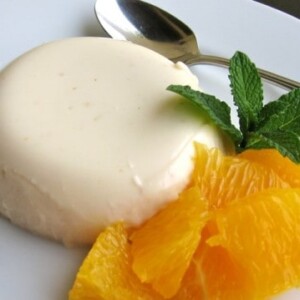 Skinny Panna Cotta with Honey & Orange