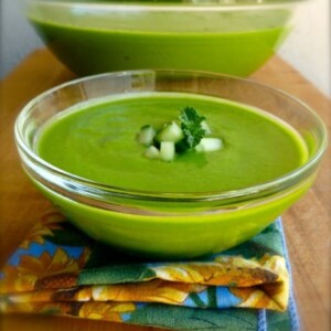 Chilled Asparagus Soup with Spinach & Avocado