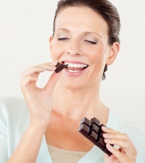 Woman enjoying chocolate