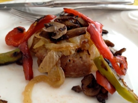 Turkey Sausage with Onions, Peppers & Mushrooms