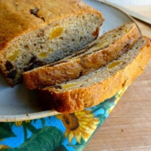 Low Fat Banana Bread with Dates & Apricots