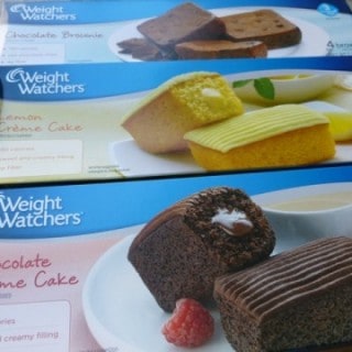 Boxes of Weight Watchers Snack Cakes