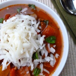 Slow Cooker Pizza Soup