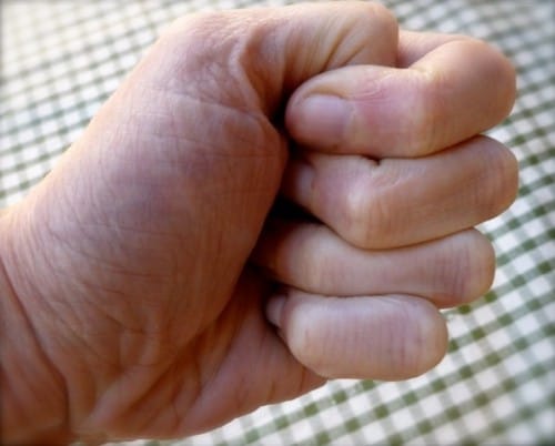 hand making a fist