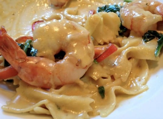 Curry Shrimp Pasta Eating Out on Weight Watchers