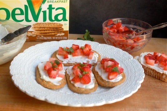 Weight Watchers Belvita Strawberry Dessert Bruschetta
