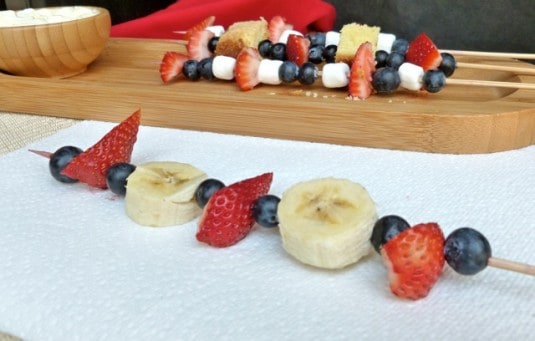 Red White and Blue Fruit Skewers