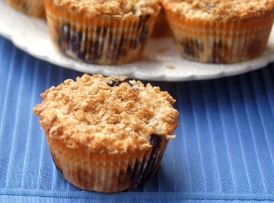 Skinny Lemon Blueberry Oat Muffins for Weight Watchers