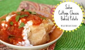 Healthy Lunch Ideas for Weight Loss: Salsa Cottage Cheese Baked Potato
