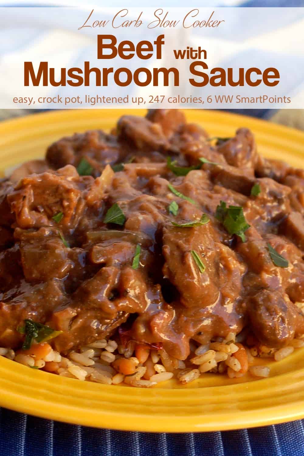 Slow Cooker Beef with Mushroom Sauce | Simple Nourished Living