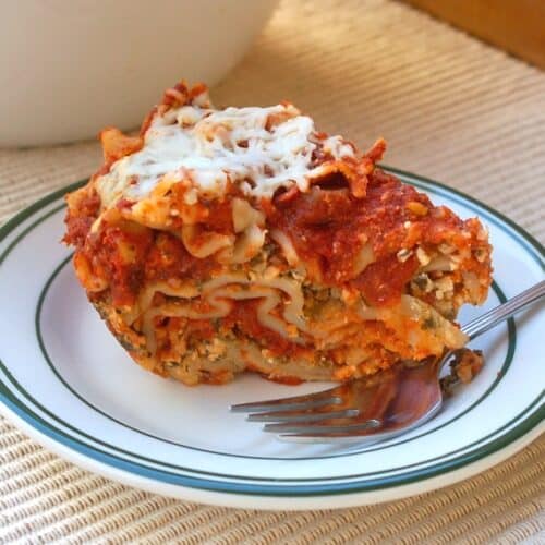 Slow Cooker Spinach Lasagna Recipe | Simple Nourished Living