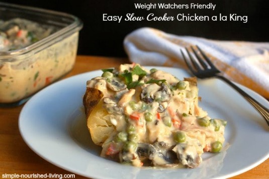 Easy Slow Cooker Chicken ala King