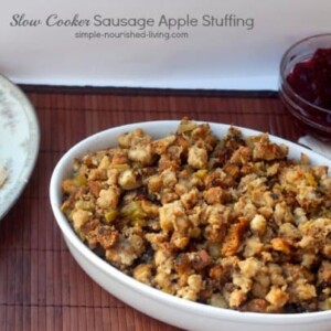 Slow Cooker Sausage Apple Stuffing