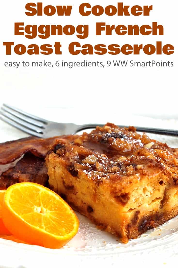 Slow Cooker Eggnog French Toast Casserole | Simple Nourished Living