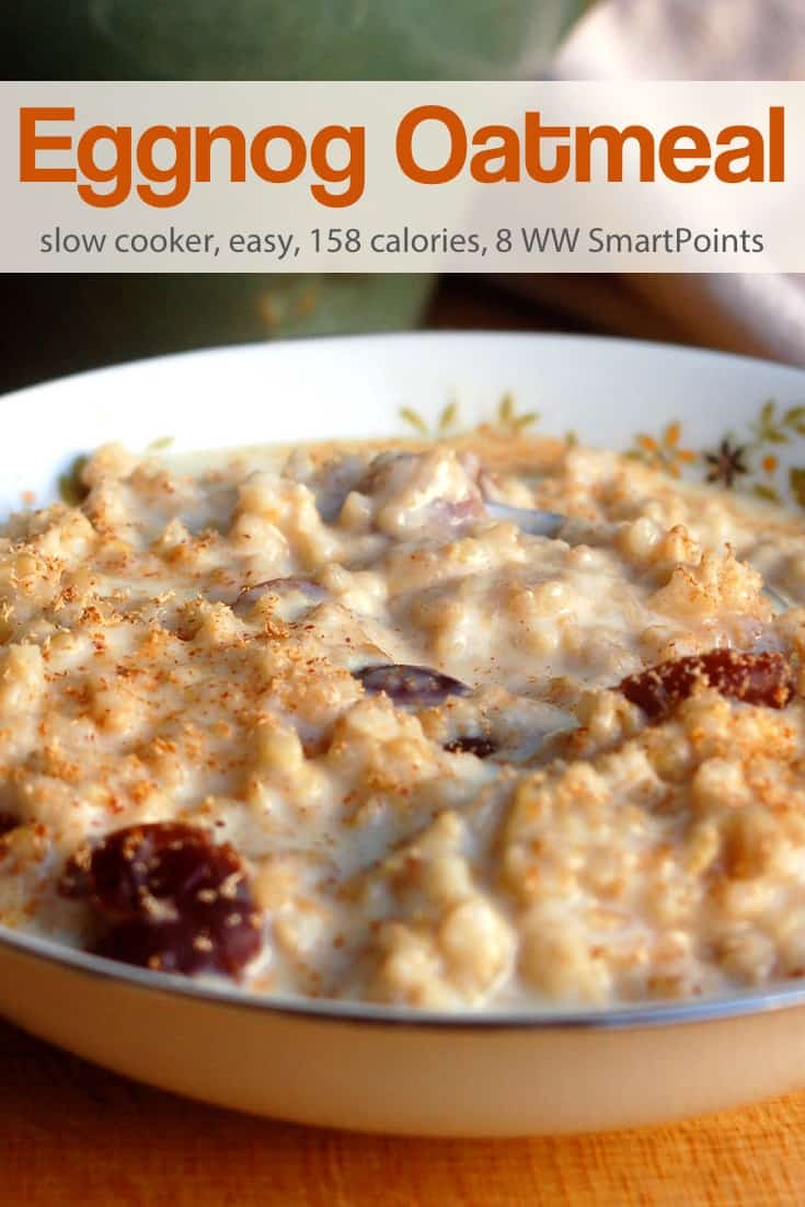 Slow Cooker Eggnog Oatmeal Recipe | Simple Nourished Living