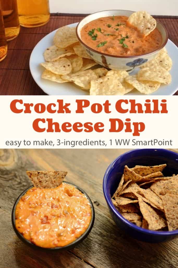 3-Ingredient Crock Pot Chili Cheese Dip Recipe | Simple Nourished Living