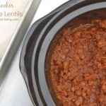 3 Ingredient Weight Watchers Slow Cooker Recipes in black slow cooker from above
