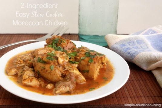 2-Ingredient Crock Pot Moroccan Chicken - 4 Weight Watchers Freestyle SmartPoints