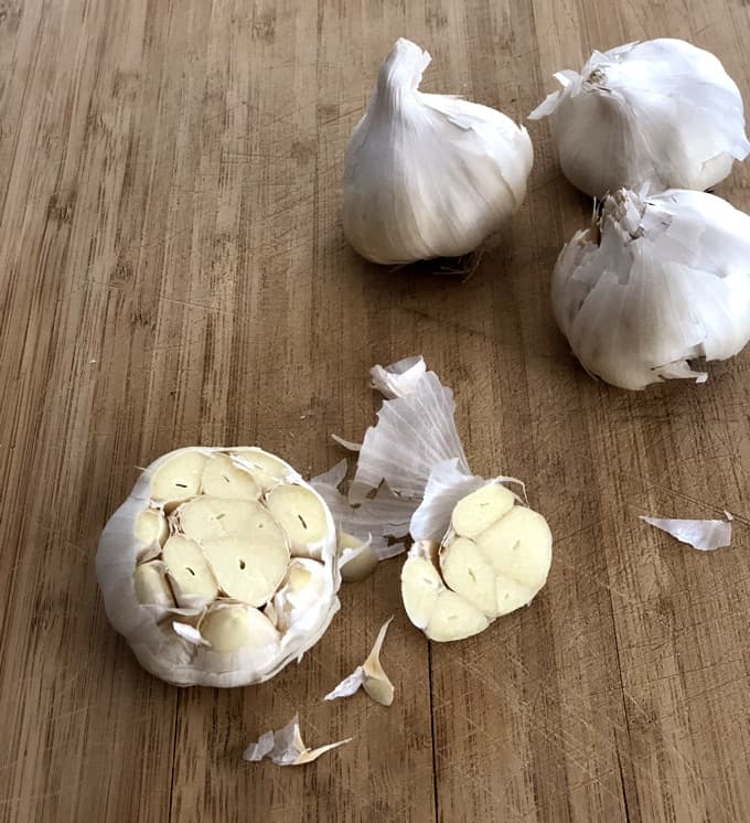Fresh Garlic Bulb with top ½ inch cut off