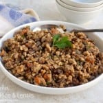 slow cooker brown rice and lentils
