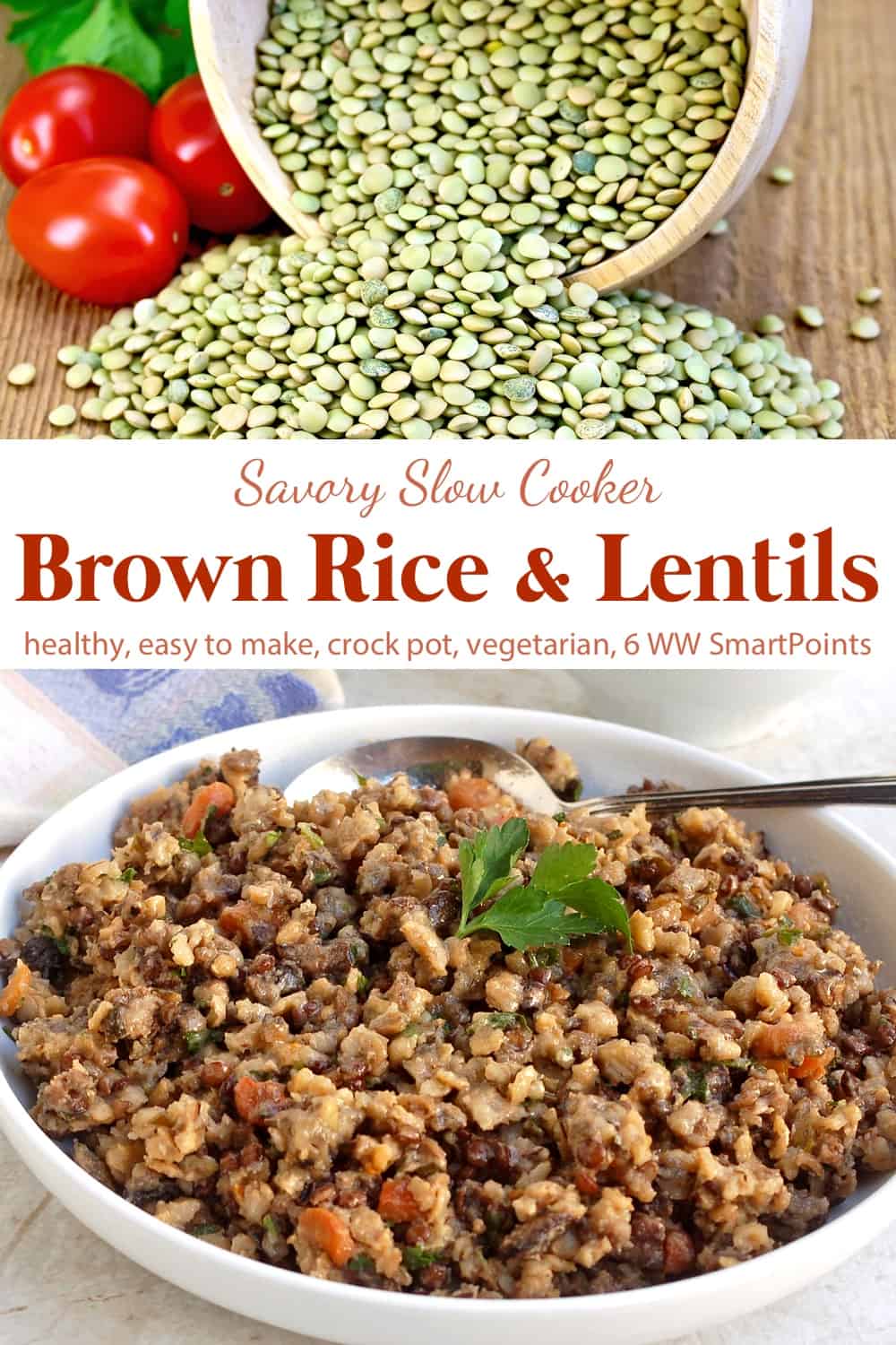 Slow Cooker Brown Rice and Lentils | Simple Nourished Living