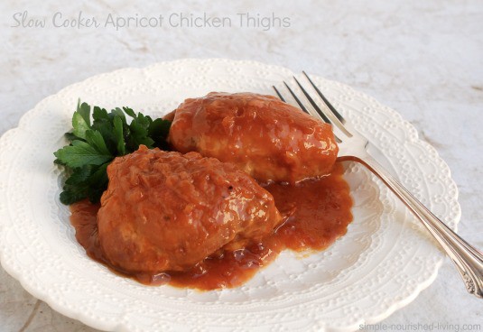 Slow Cooker Apricot Chicken Thighs