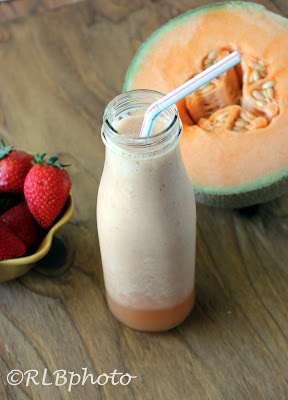 Cantaloupe Berry Smoothie by Curious Country Cook
