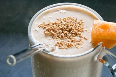 Cantaloupe Oat Smoothie by Edible Perspective