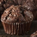 Homemade Dark Chocolate Muffins to Eat at Breakfast