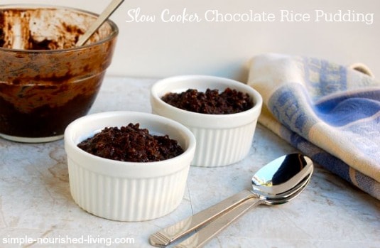 Slow Cooker Chocolate Rice Pudding