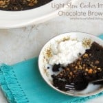 Light Slow Cooker Impossible Chocolate Brownie Pie