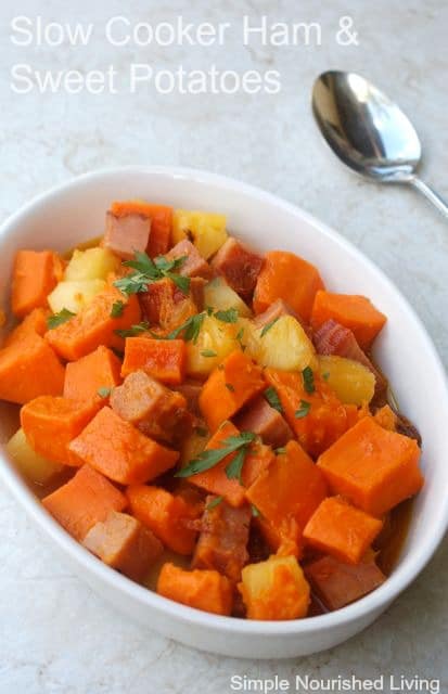 Slow Cooker Ham and Sweet Potatoes w/ Weight Watchers Points